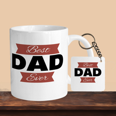 VM MALL 101_Best Dad Over 01 R-S Ceramic Coffee Mug(330 ml, Pack of 2)