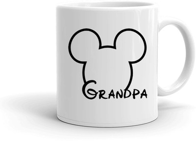 Clapcart Grandpa Designer Printed Ceramic Coffee Mug(325 ml)