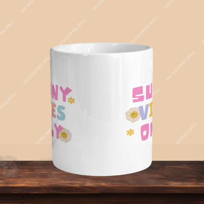 Print Ginnie 101_Sunny Vibes Only R-A Ceramic Coffee Mug(325 ml)