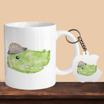 VM SHOPPING MALL Croc R-A Ceramic Coffee Mug(330 ml, Pack of 2)