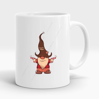LASTWAVE Santa Gnomes Design 13, 325ml Ceramic | Christmas Gift, christmas decoration Ceramic Coffee Mug(325 ml)