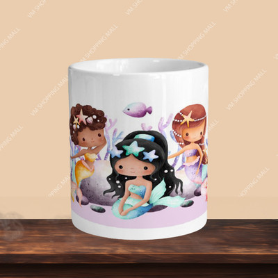 Print Ginnie 101_Mermaid L-R Ceramic Coffee Mug(325 ml)