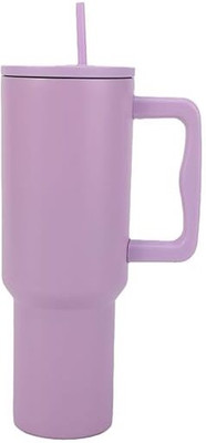 hkb 1200 ML Tumbler Sipper With Handle, Straw Purple Stainless Steel Tumbler(1200 ml)