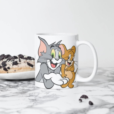 Mr UVD Tom and Jerry printed coffee mugs m-9_MUGG Ceramic Coffee Mug(350 ml)
