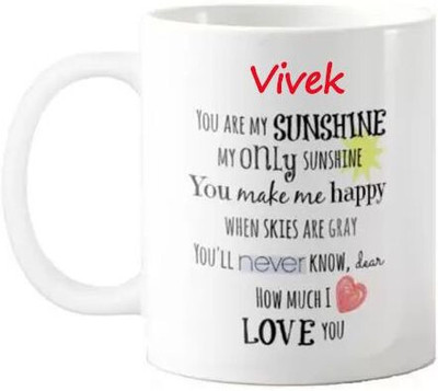 sublix Mug 325 ml pack of 1 MUG086_SUBHADEEP Ceramic Coffee Mug(325 ml)