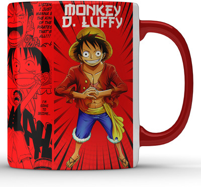 Unbounded Company Monkey D Luffy Comics Red Ceramic Coffee Mug(325 ml)