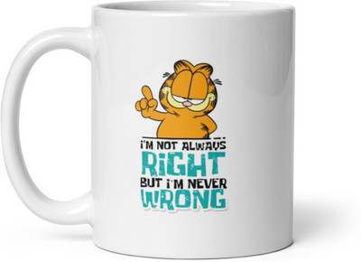 Cheeksy I am Not Always Right But Not Wrong Ceramic Coffee Mug(350 ml)