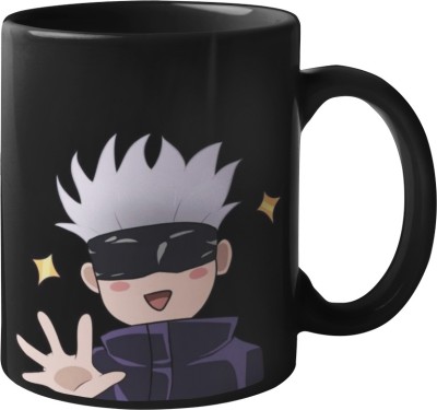 Manga Shop Cute Satoru Gojo Jujustu Kaisen Anime Clear Printed Hard Quality Ceramic Coffee Mug(325 ml)