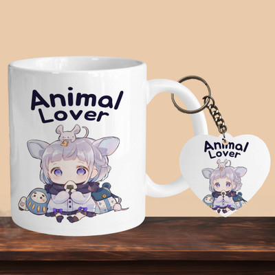 VM MALL 101_Animal Lover R-H Ceramic Coffee Mug(330 ml)