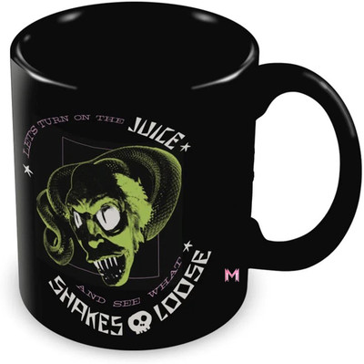 MaddockCorp Beetlejuice Printed Character Black Ceramic Coffee Mug(350 ml)