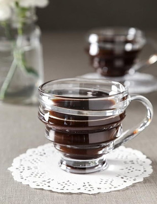 goblet Cup Set of 6 pcs..0.25 Glass Coffee Mug(210 ml, Pack of 6)