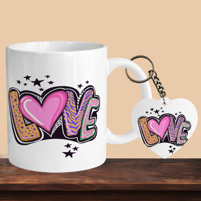 VM MALL 101_Love 03 R-H Ceramic Coffee Mug(330 ml)