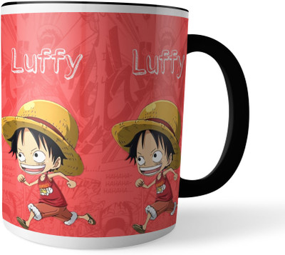 Morons One Piece - Monkey D Luffy Anime Collection Red Ceramic Coffee Mug(350 ml)