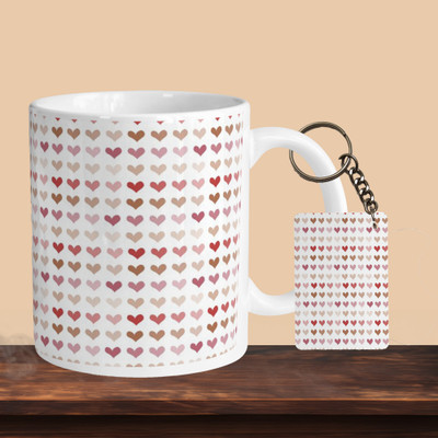 VM MALL 101_Heart Full R-R Ceramic Coffee Mug(330 ml)