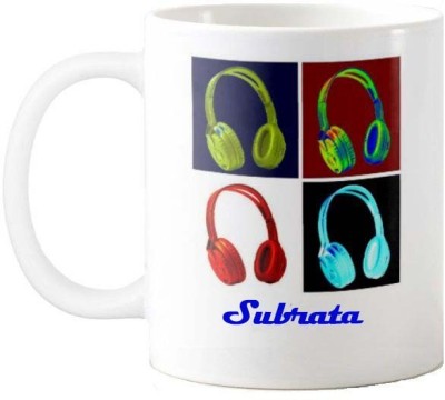 GNS Happy Birthday Gift for Subrata Music 013 Ceramic Coffee Mug(325 ml)