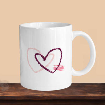 Print Ginnie 101_Hearts 02 R Ceramic Coffee Mug(325 ml)