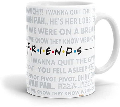 AASTHA IMAGINE Printed Best Friends Forever Design on Simple Paper Ceramic Coffee Mug(300 ml)