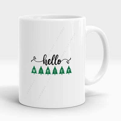 LASTWAVE Hello Winter Design 3, Graphic Printed Winter Quote Coffee (325ml) Ceramic Coffee Mug(325 ml)