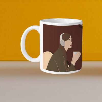 Printhorizon 101_VM Leaf L Ceramic Coffee Mug(300 ml)
