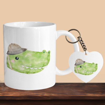 VM MALL 101_Croc R-H Ceramic Coffee Mug(330 ml, Pack of 2)