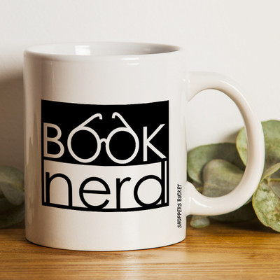 Shoppers Bucket Book Nerd Coffee Ceramic Coffee Mug(330 ml)