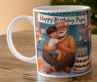Goldencity Birthday Gift for Father, Anniversary Gift for Papa Love, Best Dad Ever Dad64 Ceramic Coffee Mug(330 ml)