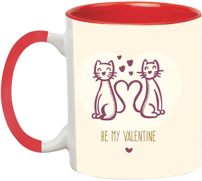ARTBUG Happy Valentine's Day - 2370-Red Ceramic Coffee Mug(350 ml)