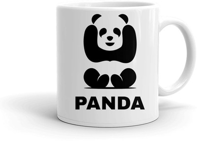 Clapcart Panda Art Designer Printed Ceramic Coffee Mug(325 ml)