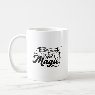 craft maniacs HARRY POTTER OWN MAGIC WHITE 330 ML MUG Ceramic Coffee Mug(330 ml)
