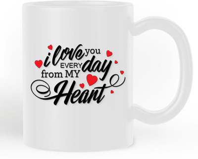 BLISSart NEW_BLS-PM-KP1197-W Ceramic Coffee Mug(350 ml)