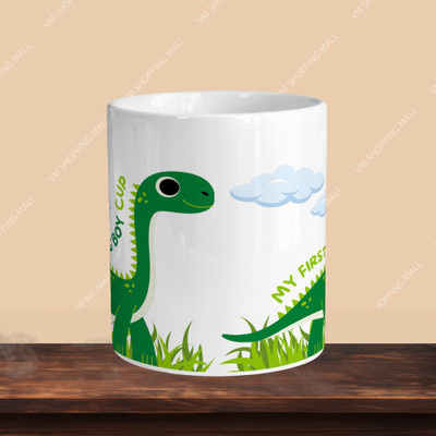 VM MALL 101_VM Coffee Time L-A Ceramic Coffee Mug(315 ml, Pack of 2)