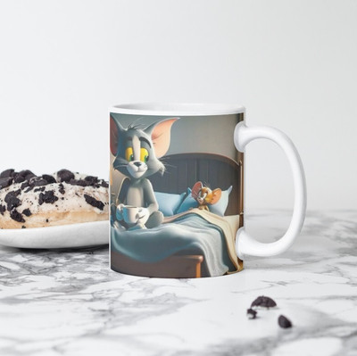Mr UVD Tom and Jerry printed coffee mugs m-5_MUGG Ceramic Coffee Mug(350 ml)