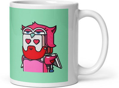 Mr UVD Aged Robot in Love_MUGG Ceramic Coffee Mug(350 ml)