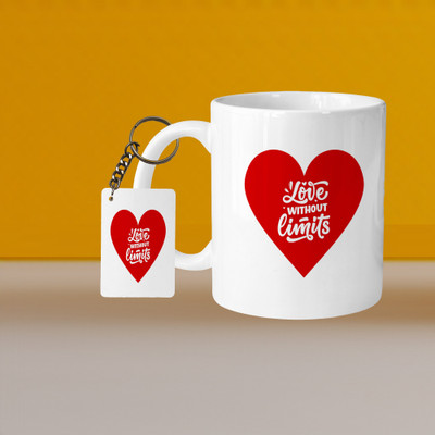 VM SHOPPING MALL VM Olivia L-R Ceramic Coffee Mug(330 ml, Pack of 2)