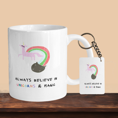 Hunter Studio 101_Always Believe In Unicorn And Magic R-R Ceramic Coffee Mug(330 ml)