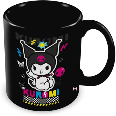 MaddockCorp Sanrio Kuromi Punk Graphic Printed Ceramic Coffee Mug(350 ml)