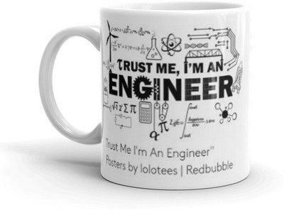 Mr UVD i am engineer ceramic coffee mug for engineer student boys and girls (35ml)_MUGG Ceramic Coffee Mug(350 ml)