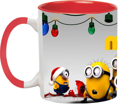 ARTBUG Minions Cartoon -2066-Red Ceramic Coffee Mug(350 ml)