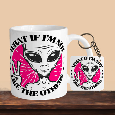 Printhorizon 101_What Is I'm Not Like The Others R-S Ceramic Coffee Mug(330 ml, Pack of 2)