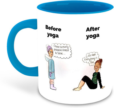 FLEXERSTYLE NEW2025-Mug YogaLover-CM-325 ml pack of 1 _NEW Ceramic Coffee Mug(325 ml)