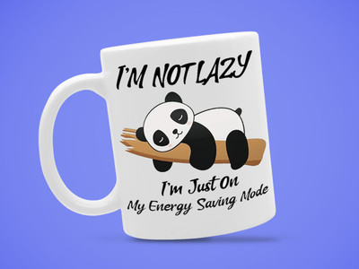 DGG Lazy Panda 02 Cups,s & Saucers – 350ml Ceramic Coffee Ceramic Coffee Mug(350 ml)