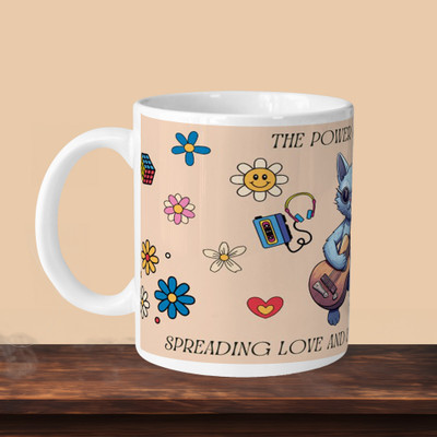 VM MALL 101_The Power Of Positivity L Ceramic Coffee Mug(330 ml, Pack of 2)