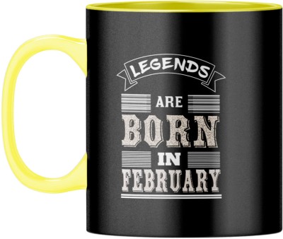 YuBingo March Legends - Yellow Inner & Handle, Personalized Gift Idea Ceramic Coffee Mug(310 ml)