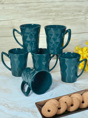 Fabinaliv FLMUG-1019 Ceramic Coffee Mug(310 ml, Pack of 6)