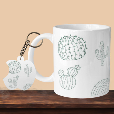 Print Ginnie 101_Cactus L-A Ceramic Coffee Mug(325 ml)
