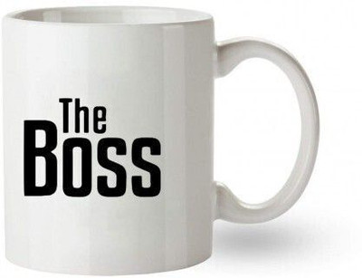Clapcart The Boss Design Ceramic Coffee Mug(350 ml)