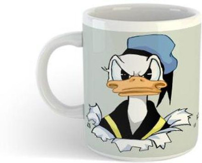 CHARMING Donald Duck CCD20 Cartoon Printed 11 oz White Ceramic Coffee Mug(330 ml)