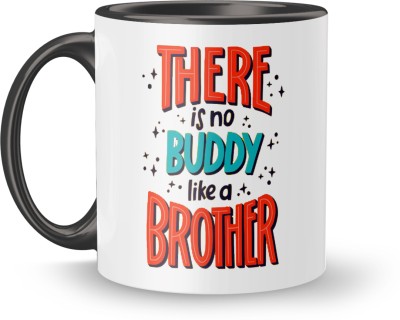 MUGKIN Special Best Brother Ever Printed Inner&Handle Coloured (INblack25) Ceramic Coffee Mug(350 ml)
