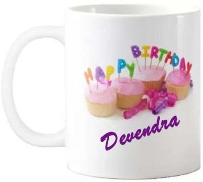 Exocticaa Happy Birthday Gift for Devendra HBD Quote 074 Ceramic Coffee Mug(325 ml)