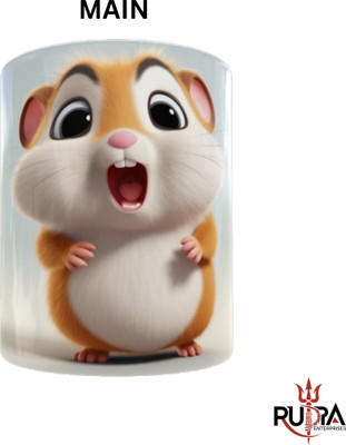 Rudra Enterprise Rabbit Ceramic Coffee Mug(350 ml)